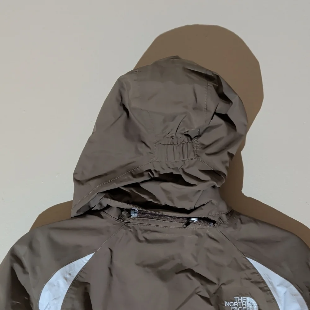 The North Face Taupe Jacket with White Side Panels - Picture 8 of 14